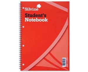 Silvine A4 Students Wire Bound Exercise Books 60 Leaves (Pack Of 12) (White) - SG17280