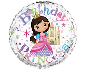 Simon Elvin 18 Inch Birthday Princess Foil Balloon (White) - SG12566