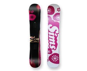 Sims Snowboard Nebula Pink/ Rocker Sidewall 151cm - Black