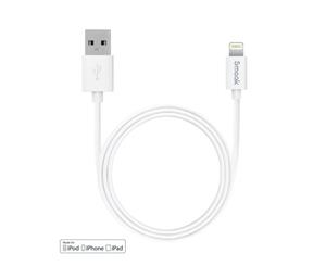 Smaak Foundation 1.2m Lightning Round Reversible USB Cable Charge & Sync iPhone iPad iPod - White
