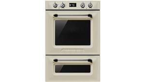 Smeg 600mm Victoria Thermoseal Pyrolytic Double Oven - Panna