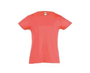 Sols Girls Cherry Short Sleeve T-Shirt (Coral) - PC358