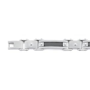 Stainless Steel Black Bar Bracelet