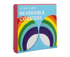 Sunnylife Reversible Coasters Set Of 16 - Rainbow
