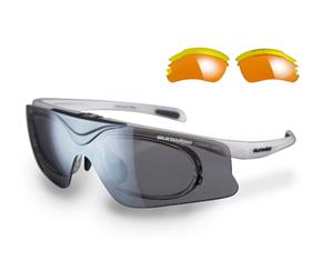 Sunwise Austin RX Prescription White Flip-Up Sunglasses with 3 Interchangeable Lenses