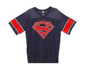 Superman Logo Men's Blue Football Jersey