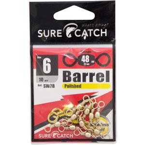 Surecatch Brass Barrel Swivel 10 Pack