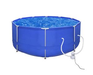 Swimming Pool Round 367cm with Filter Pump 300 gal/h Easy Set Pool Set