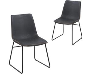 The Big Save Justin Dining Chair - Antique Black - Set of Two