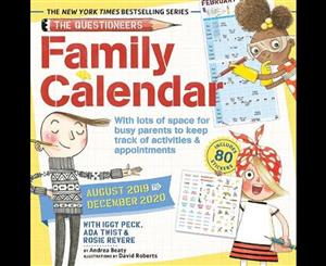 The Questioneers  Iggy Rosie & Ada Family Planner 2020 Wall Calendar  With lots of space for busy parents to keep track of activities & appointments