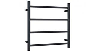 Thermogroup Thermorail 4 Bar Round Heated Towel Rail - Black