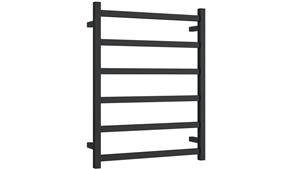 Thermogroup Thermorail 6 Bar Square Heated Towel Rail - Matte Black
