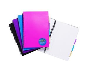 Tiger Stationery Ring Bound Subject Notebooks (Black/Purple/Pink/Purple) - SG14695