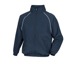 Tombo Mens Teamsport Start Line Sports Training Track Jacket (Navy/ White piping) - RW2875