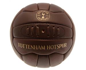 Tottenham Hotspur Fc Official Retro Heritage Leather Ball (Brown) - TA1157