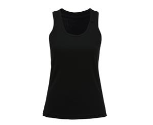 Tri Dri Womens/Ladies Panelled Fitness Sleeveless Vest (Black) - RW4801