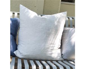 Tuscan Sun Yarn Dyed Pure French Linen European Cushion 60cmx60cm - Feather Filled