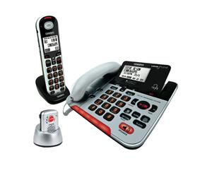 Uniden SSE37+1+1P Pendant Corded Cordless Phone Extra Loud Visual Hearing Impaired