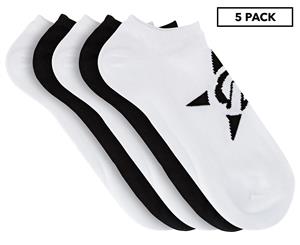 Unit Men's No Show Socks 5-Pack - Black/White
