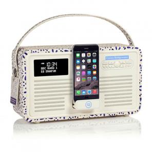 VQ - VQ-RETMKII-EBB - Retro Mk II - DAB+ Radio with Apple Lightning Dock & Bluetooth - Blue Daisy