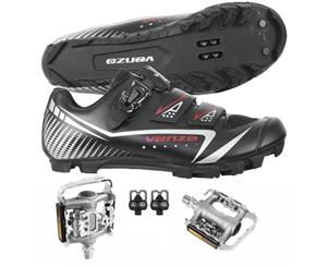 Venzo Mountain Bike Bicycle Cycling Shimano SPD Shoes with Pedals
