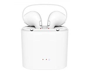 WJS Bluetooth Earbuds Wireless Headphones Headsets Stereo In-Ear Earpieces Earphones With Charging Box Noise Canceling Mic