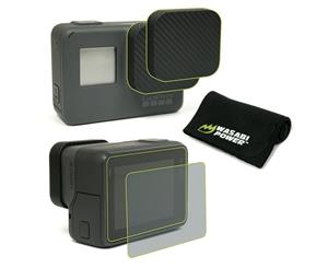 Wasabi Power Accessory BUNDLE for GoPro HERO7/HERO6/HERO5-Lens Cap/Screen protection