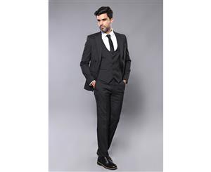 Wessi Slimfit 3 Piece Patterned Smoked Vested Suit