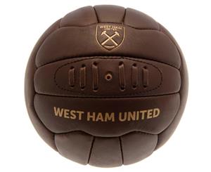 West Ham United Fc Official Retro Heritage Ball (Brown) - TA1160