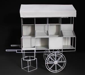 White Chanel Flower Cart or Candy Cart 2m x 2m