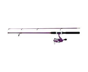 Wilson 5ƌ Hassle Free 2 Pce Fishing Rod and Reel Combo Spooled with Line (Colour - Pink)