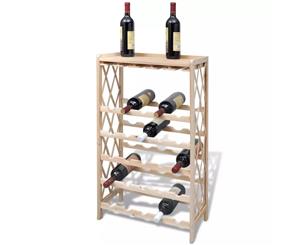 Wine Rack for 25 Bottles Wood Drink Storage Cabinet Organiser Furniture