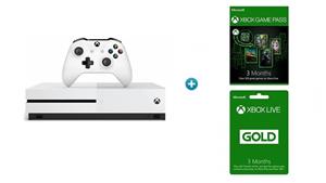 Xbox One S 1TB Console + Bonus 3 Months Game Pass & 3 Months Xbox Live Gold Subscription