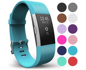 Yousave Fitbit Charge 2 Strap Single (Small) - Cyan