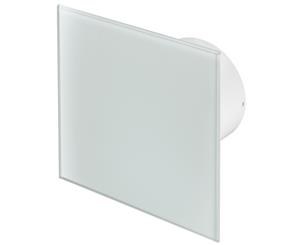 100mm Standard Extractor Fan IWhite Glass Front Panel TRAX Wall Ceiling Ventilation