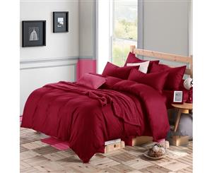 1200TC Egyptian Cotton Double Bed Sheet Set - Red