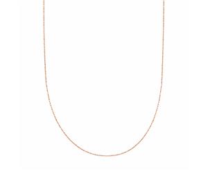 14k Rose Gold Rope Chain Necklace 0.7mm 18" - Rose