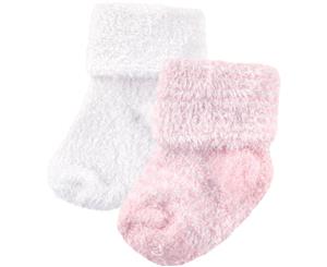 2 Pack of Baby Girl Chenille Socks (0-6 Mths) By Luvable Friends