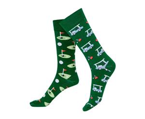 2 pairs - Oddzeez Fun Odd Socks - Combed Cotton - 'A Day on the Green'