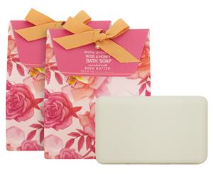 2 x Arome Ambiance Boxed Soap Rose & Honey 200g