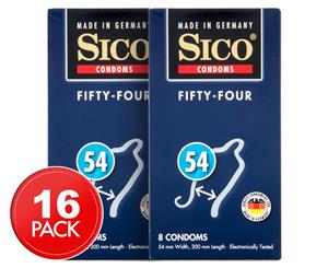 2 x Sico Fifty-Four Condoms 8-Pack