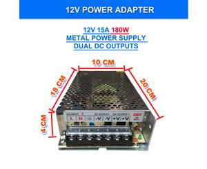 240V AC to DC 12V 10A 120W Switch Power Supply DriverPower Transformer for CCTV camera/ Security System/ LED Strip Light/Radio/Computer Project