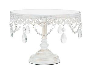 25 cm (10-inch) Mirror Top Cake Stand | Whitewashed | Anastasia Collection CS307AWG