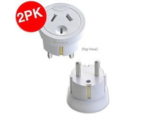 2x Sansai Travel Power Adapter Outlet AU/NZ Socket to Plug Asia EU/Bali/M East