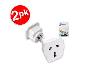 2x Sansai Travel Power Adapter Outlet India/South Africa Sockets to AU/NZ Plug