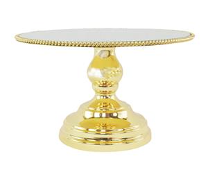 30cm (12") Gold Plated Mirror top with Rope Design Flat top Juliette collection