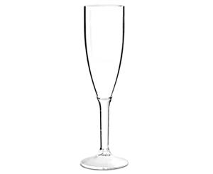 4pce Set of Champagne Glasses 180ml Polycarbonate Quality Party Ware