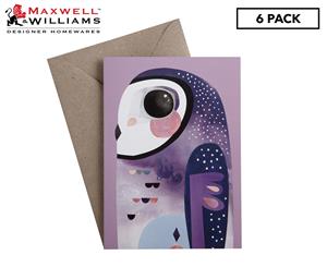 6 x Maxwell & Williams Pete Cromer Greeting Card - Owl