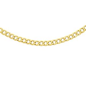 9ct Gold on Silver 55cm Curb Chain