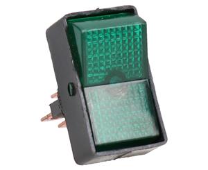 AB Tools Green Rocker Switch Illuminated ABS Plastic 12V 16 Amp On / Off Car Dashboard